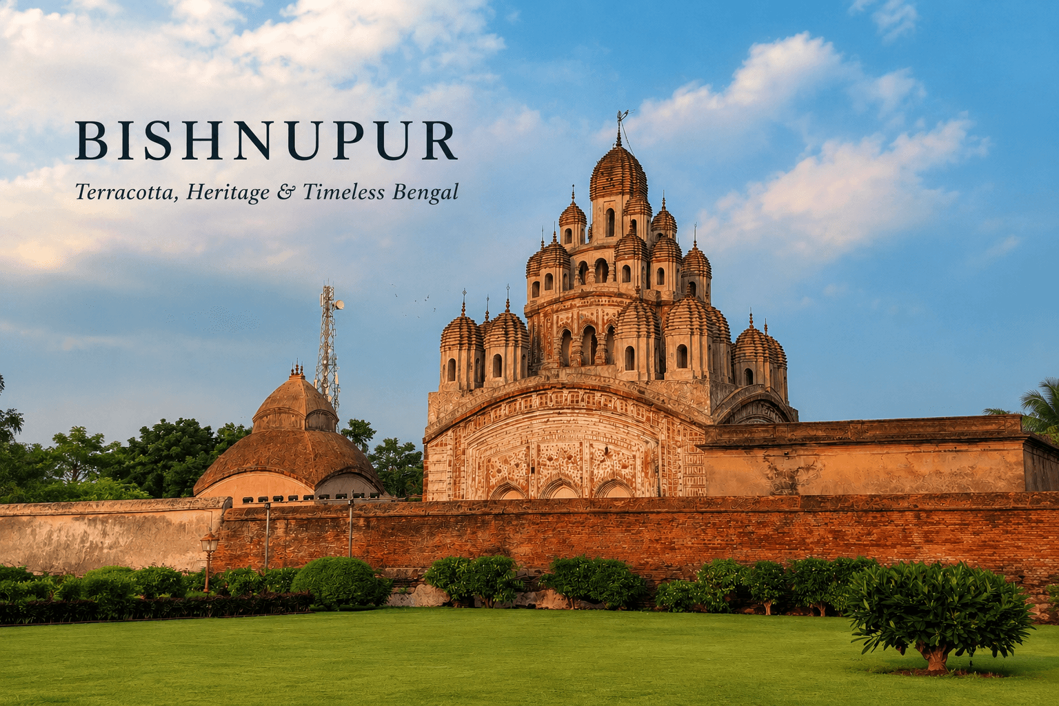Historic terracotta temple and heritage architecture in Bishnupur, West Bengal
