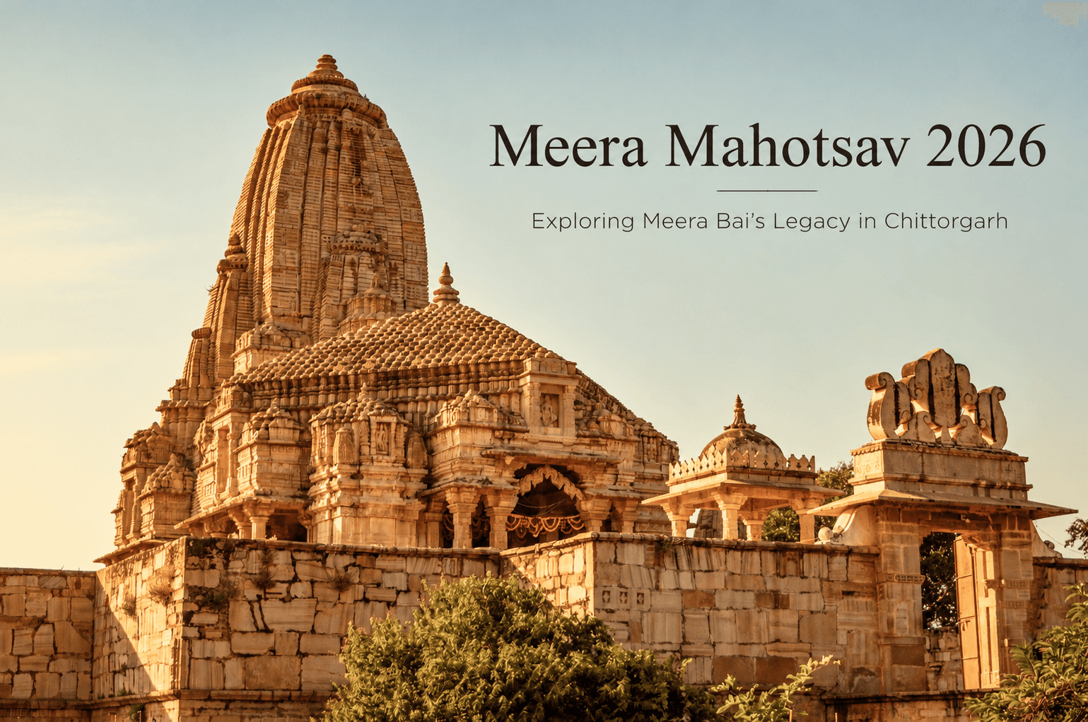 Meera Bai Temple inside Chittorgarh Fort in Rajasthan, India